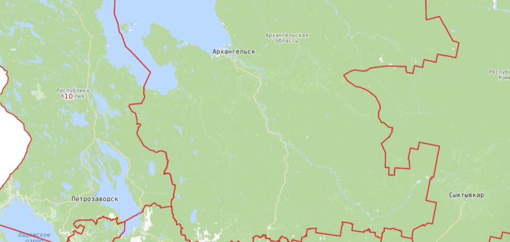 Границы регионов на северо-западе страны